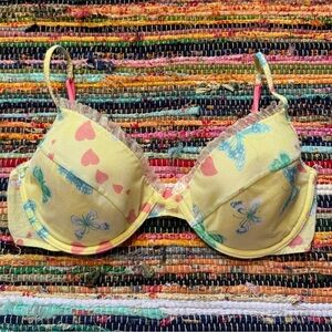 RARE DEADSTOCK Vintage Y2K Victoria’s Secret Butterfly Heart Bra – Size 38C